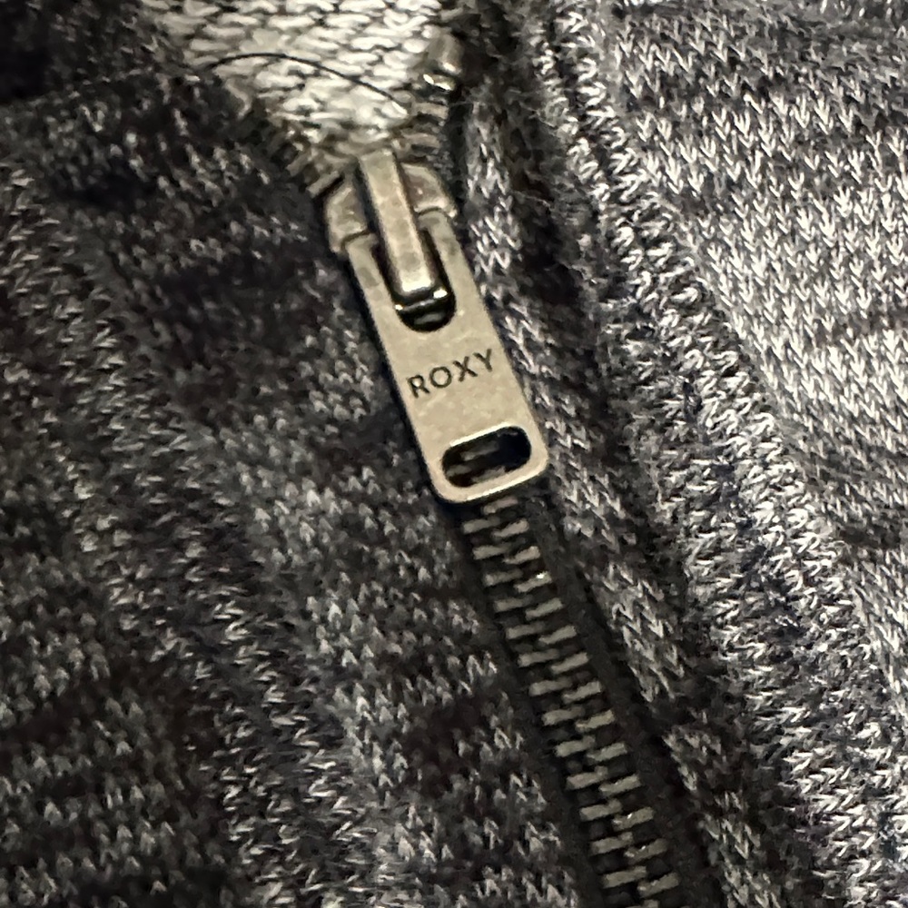 Roxy Charcoal Heather Zip-Up Hoodie - Picture 4 of 8